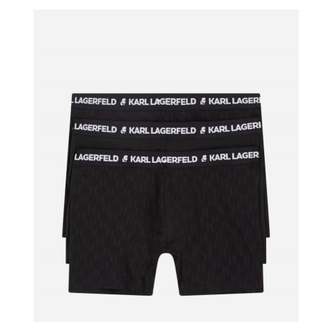 Spodní prádlo karl lagerfeld logo monogram trunk set 3-pack černá