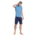 Esotiq & Henderson Pánské pyžamo 38881 Duty blue ruznobarevne