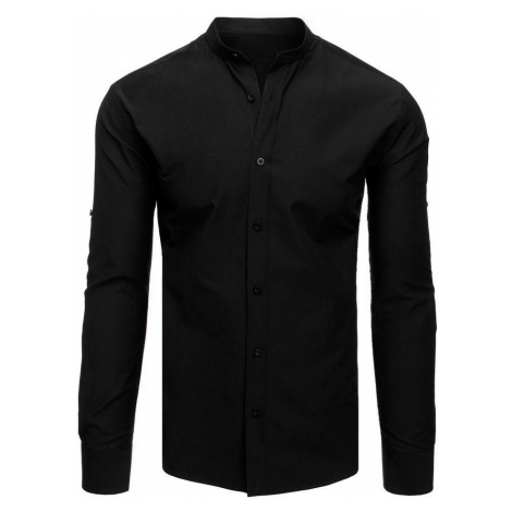 Dstreet Elegantní černá košile s dlouhým rukávem