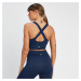 MP Women's Shape Seamless Cross Strap Sports Bra - Navy