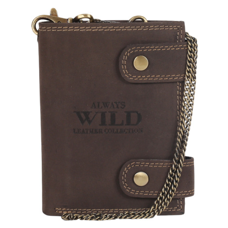 Pánská kožená peněženka s řetízkem Wild