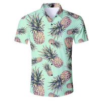 Havajská pánská košile 3D s potiskem ananasu