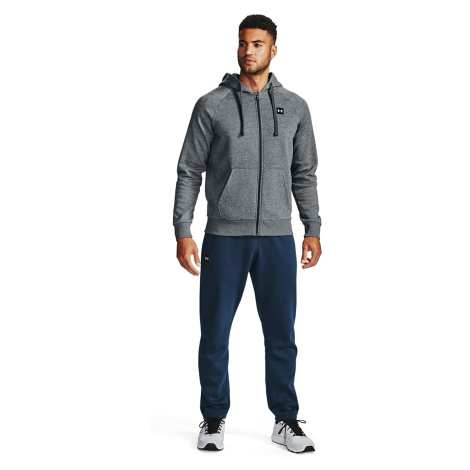 Under Armour Rival Fleece Fz Hoodie Pitch Gray Light Heather/ Onyx White