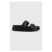 Kožené pantofle Vagabond Shoemakers ERIN dámské, černá barva, na platformě