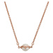Emporio Armani Stylový bronzový náhrdelník s perlou EG3532221