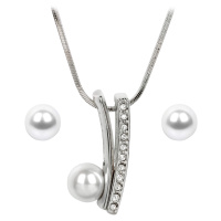 Levien Elegantní sada náušnic a náhrdelníku s perličkami Pearl Vivien