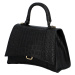 Luxusní dámská kožená kabelka Carla, černá