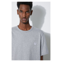 Bavlněné tričko Fred Perry Ringer T-Shirt šedá barva, M3519.R49