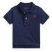 Dětská bavlněná polokošile Polo Ralph Lauren tmavomodrá barva, 320570127002