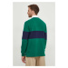 Bavlněné tričko s dlouhým rukávem Polo Ralph Lauren zelená barva, 710938458