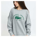 LACOSTE Women’s Vintage Print Lightweight Cotton Fleece Sweatshirt Grey