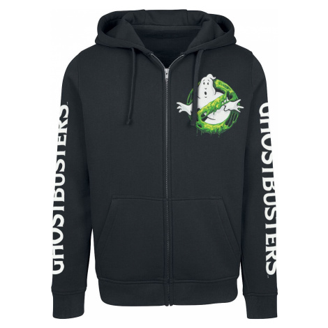 Ghostbusters Slime Logo Mikina s kapucí na zip černá | Modio.cz