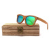 Dřevěné sluneční brýle - zelené Zelená