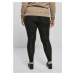 Dámské kalhoty // Urban classics Ladies Washed Faux Leather Pants black