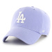 Bavlněná baseballová čepice 47brand MLB Los Angeles Dodgers fialová barva, s aplikací, B-RGW12GW