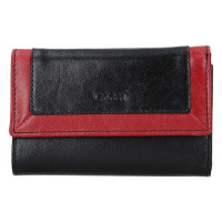 Dámská kožená peněženka Lagen Gina - černo-červená