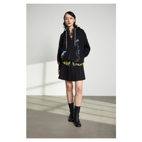 Mikina Medicine dámská, černá barva, s kapucí