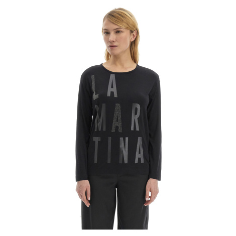 Tričko la martina woman t-shirt l/s viscose jers černá