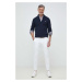 Bavlněné tričko Lacoste bílá barva, regular, s límečkem button-down