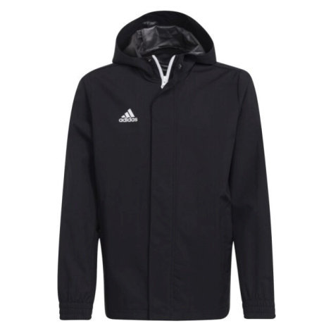 adidas ENTRADA 22 ALL WEATHER JACKET Juniorská fotbalová bunda, černá, velikost