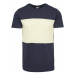 Urban Classics Contrast Panel Tee nvy/powderyellow