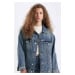 DEFACTO Oversize Wide Molded Buttoned Jean Jacket