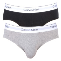 Sada dvou slipů v černé a šedé barvě Calvin Klein Underwear