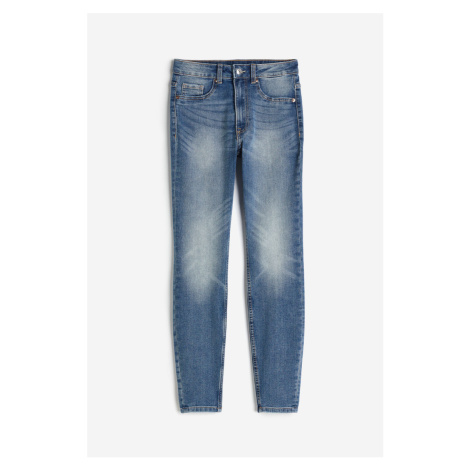 H & M - Skinny High Jeans - modrá H&M