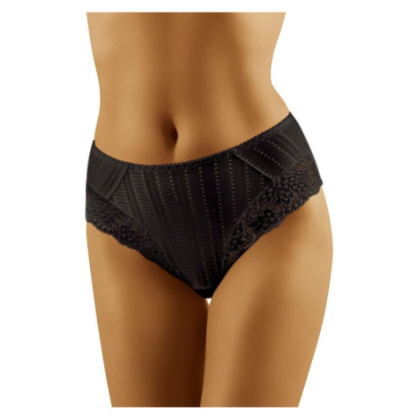 Kalhotky s vyšším pasem a krajkou ECO-DI černé Wolbar