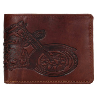 Lagen Pánská kožená peněženka 26535 motorka - hnědá