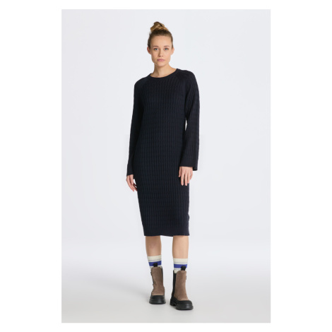 ŠATY GANT CABLE C-NECK DRESS modrá