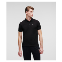 Tričko karl lagerfeld ikonik 2.0 embroidered polo black