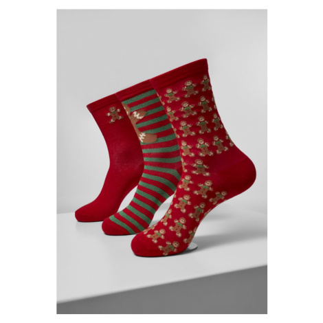 Christmas Gingerbread Lurex Socks 3-Pack Urban Classics