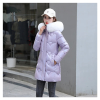 Vatovaná bunda na zimu s prošíváním - FIALOVÁ