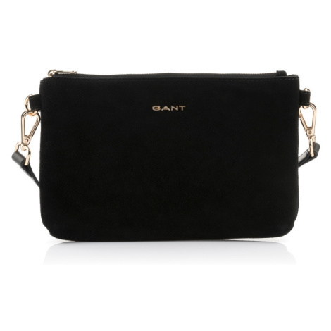 KABELKA GANT SUEDE SHOULDER BAG BLACK