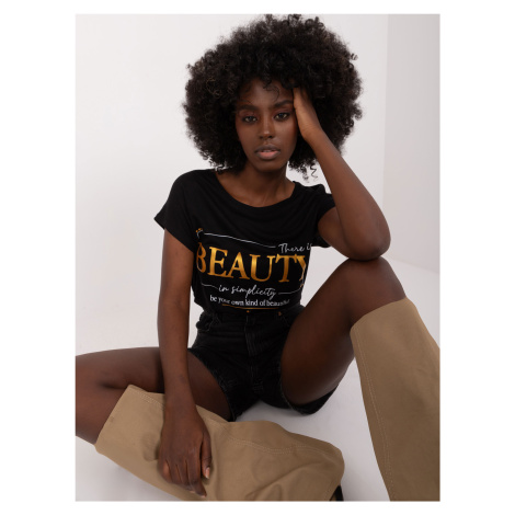 Černé dámské viskózové tričko SUBLEVEL Fashionhunters