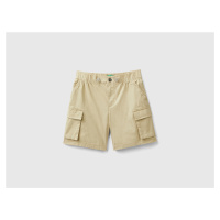 Benetton, Cargo Bermuda Shorts In Stretch Cotton