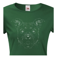 Dámské tričko pro milovníky psů s potiskem Americký stafordširský teriér