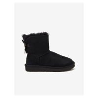 Černé dámské kotníkové semišové sněhule UGG Mini Bailey Bow II