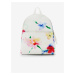 Bílý dámský květovaný batoh Desigual Liquidflower Mombasa Mini - Dámské
