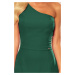 Zelené společenské šaty s volánovou sukní