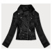 Černá dámská bunda ramoneska s límcem J Style (11Z8109)