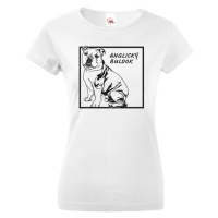 Dámské tričko pro milovníky zvířat - Anglický buldok 2