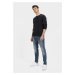 Tričko camel active nos henley 1/1arm graphite gray
