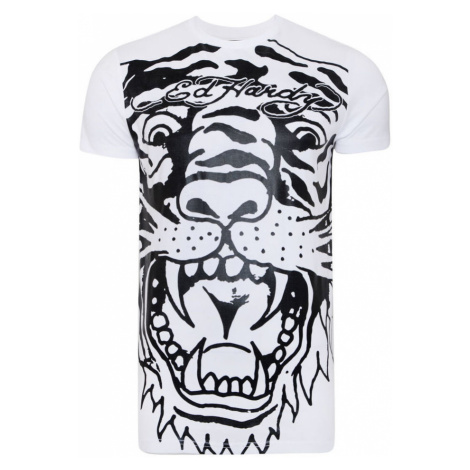 Ed Hardy Big-tiger t-shirt Bílá