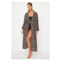 Trendyol podvodní vzorovaný pás Maxi tkané kimono a kaftan