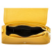 Nepřehlédnutelná menší dámská kožená kabelka Raven, žlutá