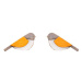 Dřevěné náušnice Orange Cutebird Earrings