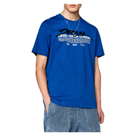 Tričko diesel t-just-l3 t-shirt modrá