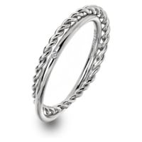 Hot Diamonds Luxusní stříbrný prsten s pravým diamantem Jasmine DR210 54 mm